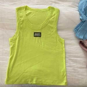 Daily Drills Bright Lime Tank Top